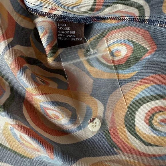 J MCLAUGHLIN NWT MOLLIE MOD ROSE MAXI DRESS SILK BLD RETRO Y2K MODERN POCKETS S - Picture 9 of 11